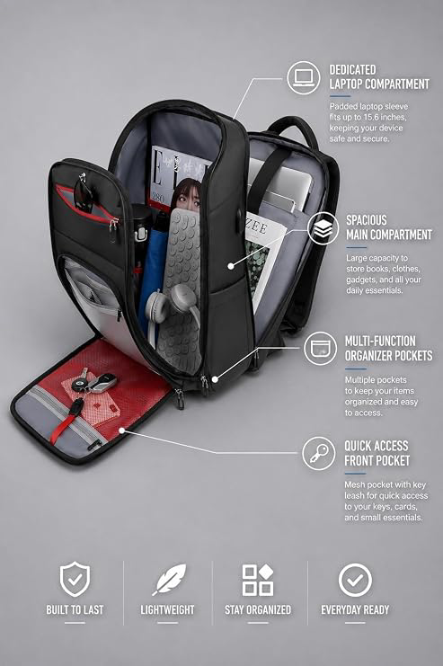 Compartments Biker Edition Backpack